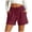 b28-Wine, variant on KPOPLK Running Shorts for Women Quick Dry High Waisted Athletic Short Workout Gym Shorts with Pockets Size M,Dark Gray