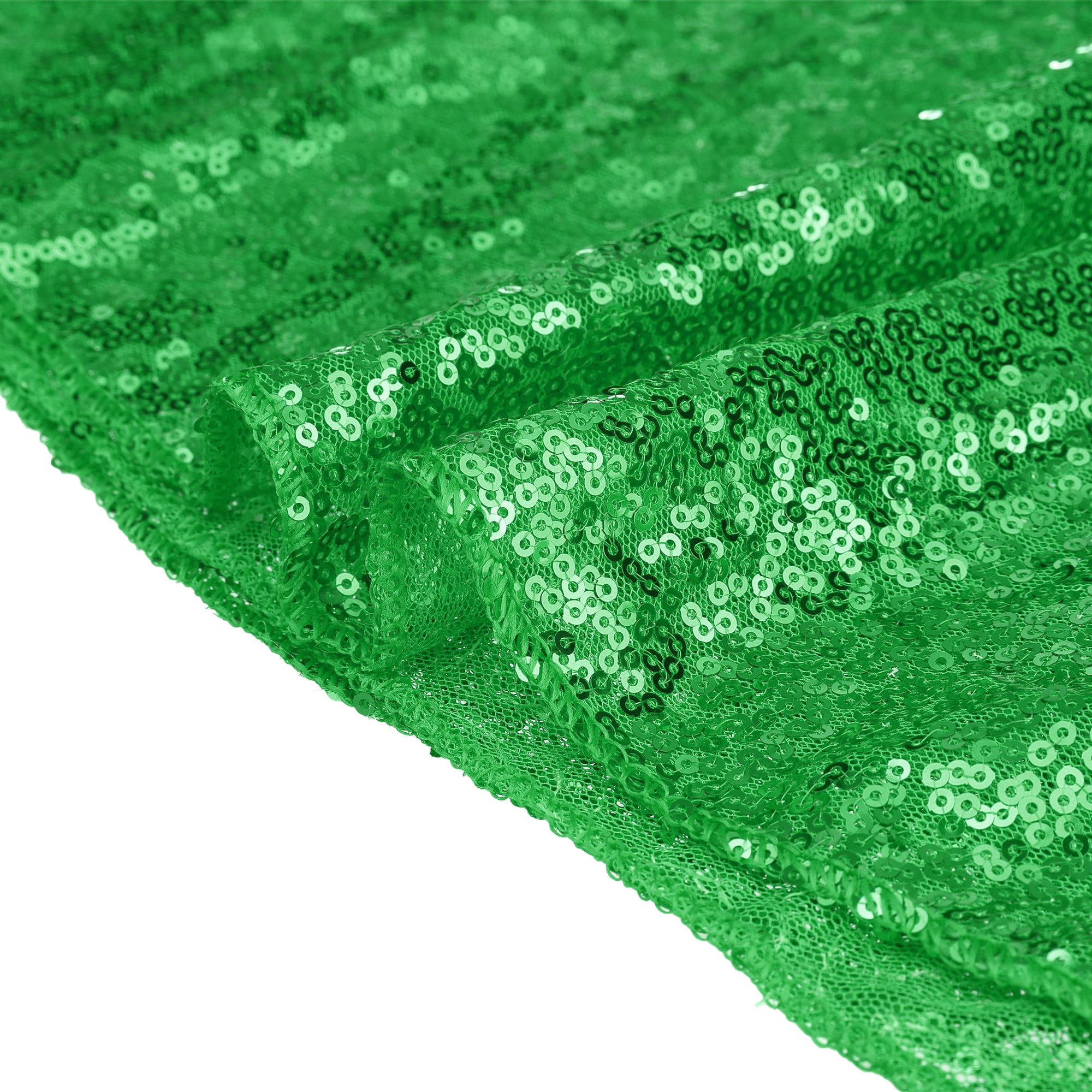 Unique Bargains Sequin Table Covers for Dining Room Parties or Dances Tablecloths Green 47"x59"