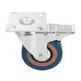 thumbnail image 2 of 3 Inch Industrial Caster PVC Rolling Wheels with Brake for Trolley Chair, 2 of 6