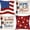 A001- Style A, variant on 18X18 Throw Pillow Covers Set of 2 Patriotic Red White Blue Decorative Couch Throw Pillows for Living Room Farmhouse Outdoor Patio Fourth of July Decorations