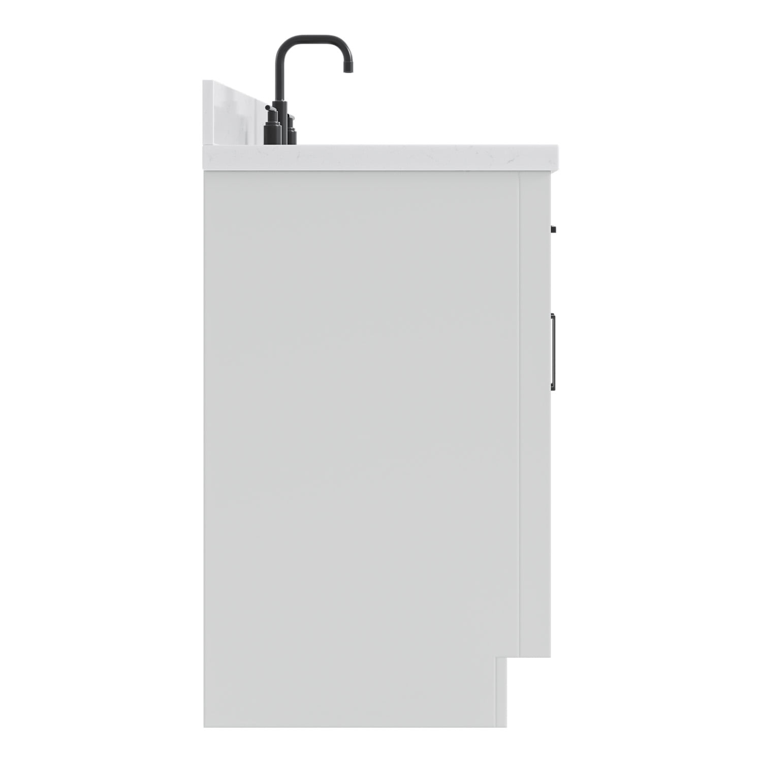 Ariel Hepburn 30 In. Oval Sink Bathroom Vanity With Carrara White Quartz Countertop 1.5 Edge In White