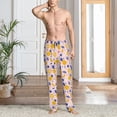 thumbnail image 5 of Mens Pajama Pants - Soft Sleep & Lounge Pants for Men, Cute Pineapple Blue Flower Cuteness Casual PJ Bottoms Pants with Pockets, 5 of 5