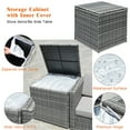 thumbnail image 6 of Costway 8 PCS Wicker Sofa Rattan Furniture Set Patio Furniture w/ Storage Table White, 6 of 12