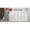 thumbnail image 6 of Maskion Women's Summer Ruffle Short Sleeve V-Neck Floral Short Party Dress with Pockets,M Cashew Blue, 6 of 6