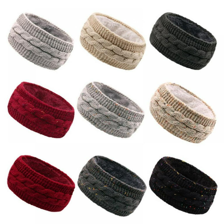6 Pieces Winter Headbands Women's Cable Knitted Headbands, Winter Chunky  Ear Warmers Suitable for Daily Wear and Sport, Multicolored A, 21 x 11 cm :  : Beauty