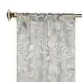 thumbnail image 2 of Superior Blackout Leaves Light Filtering Rod pocket Curtain Panel Set, 26"x84", Ivory, 2 of 7