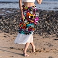 thumbnail image 6 of Graffiti Women's Chiffon Beach Dresses Summer Dress with Polyester Straps, 6 of 6