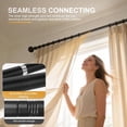 thumbnail image 5 of Extendable Heavy Duty Curtain Rod 32-240 Inches - Adjustable Tension Rod for Wide Windows, Black Space-Saving Design with Brackets (1 Pack), 5 of 8