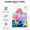 thumbnail image 2 of SYNPOS Baby Kids Bath and Beach Hooded Towel Wrap, 24" x 48", Mermaid, 2 of 6