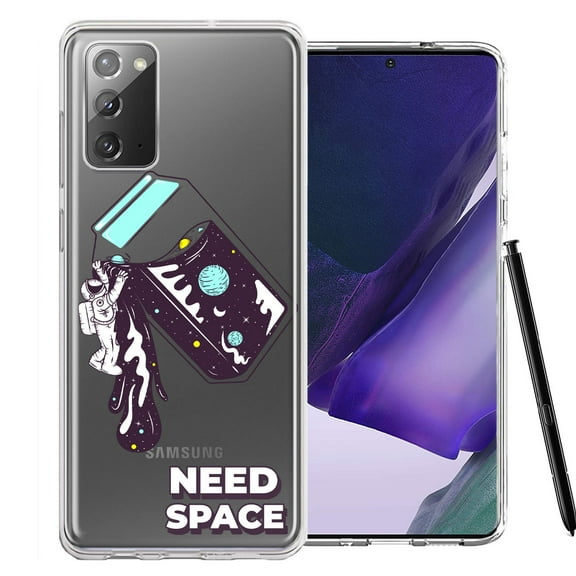 MUNDAZE for Samsung Galaxy Note 20 Need Space Astronaut Stars Design Double Layer Phone Case Cover