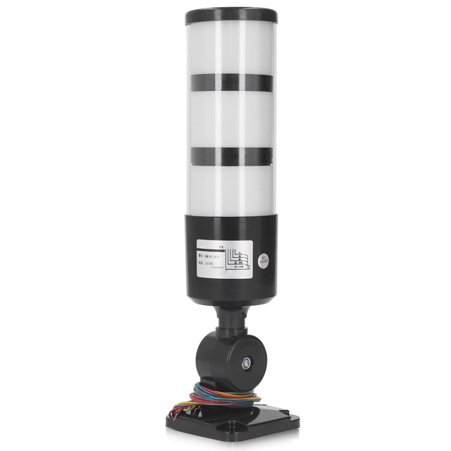 Luz de advertencia LED de 3 capas Luz de señal siempre brillante y plegable con zumbador para máquina industrial 220 VCA