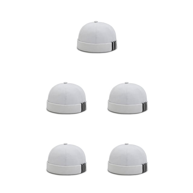 Qarigey Moda Skullcap estampado Retro marinero cubo Docker gorras sin borde ajustable Color sólido sombrero diario baile al aire libre Type5 NO5
