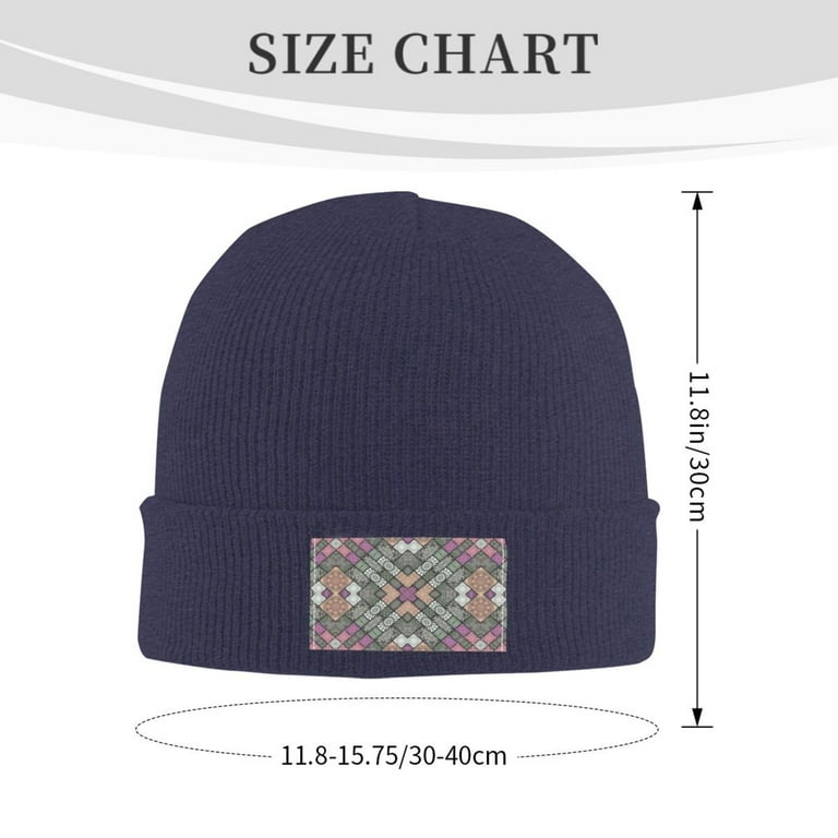 ZICANCN Tribe Style Mandala Flower Knit Beanie Hat, Winter