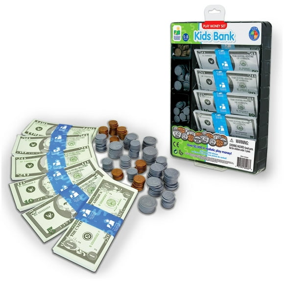 Set de dinero ficticio The Learning Journey Kids Bank con 5000 dólares