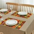 thumbnail image 5 of Fall Orange Red Maple Leaf Placemats Set Of 4 Thanksgiving Harvest Fall Autumn Durable Linen Placemats 12 X 18 Inch Fall Table Mats for Kitchen Dining Table Mats, 5 of 5