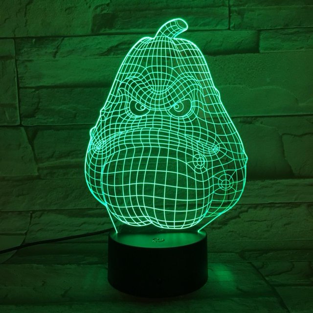Lámpara de mesa Night Light Plant Zombies 3D LED para dormitorio infantil