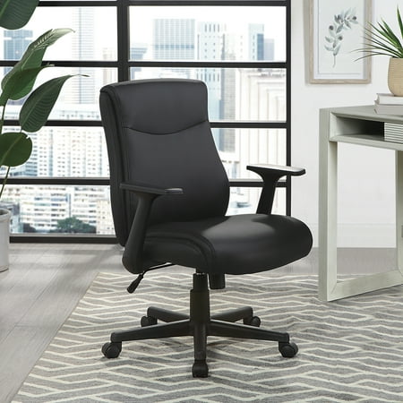 Office Star Products - Mid Back Managers Office Chair - Black