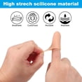 thumbnail image 3 of Protectores de dedo Uxcell, 20 piezas de cubiertas de dedo de silicona, tapa de guardia de pulgar, protección de dedo de gel para reparación, artritis, deportes, 1.6"x0.8" color de piel, 3 of 6