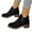 Black, variant on Women's Fashion Pump Ankle Boots Closed Toe Low Heel Booties Shoe Black