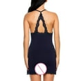 thumbnail image 6 of HAPIMO Sales Women's Chemise Nightgown V Lingerie Lace Neck Slip Cotton Full Sleepwear Dress Womens Lingerie Sleepwear Dark Blue L, 6 of 9
