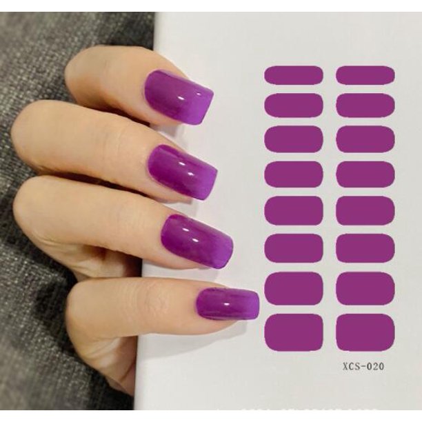 Pegatinas de cobertura completa para manicura, pegatinas autoadhesivas para mujer y niña, Color puro, envío directo