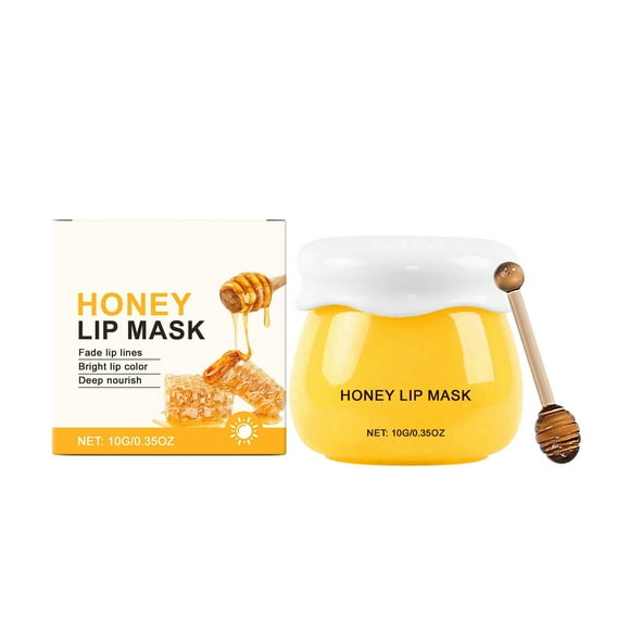 Lip Butters Honey Lip Mask, Cherry Blossom Lip Mask - Lip Balm Brightens Lip Skin Nourishes Lips Lastingly Moisturizes Lips Improves Lip Lines Mild Ingredients, Color Lipstick, Easter