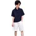 thumbnail image 4 of KAUOD Boys Girls Oversized Polo Shirt Short Sleeve School 𝗨niform Pullover Tops Summer Basic Plain Trendy Shirts, 4 of 8