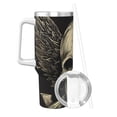 thumbnail image 2 of KLL Gothic Winged Skull Print 40oz Stainless Steel Insulated Car Cup Coffee Mug with Spillproof Lid - Keep Your Drink Hot or Cold on the Go, 2 of 8