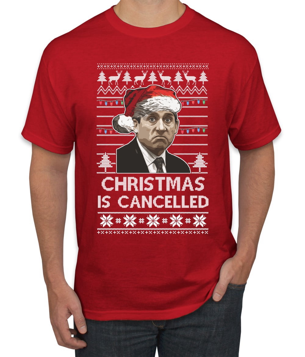 Christmas Is Office Ugly Christmas Sweater Men's Graphic T-Shirt, Orange,  5XL - Walmart.com