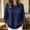 Blue, variant on Hueook Knit Sweaters for Women Crew Neck Long Sleeve Loose Fit Pullover Soft Casual Winter Top Brown S