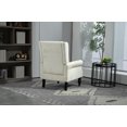 thumbnail image 3 of Modern Accent Chair, Velvet Armchair with Removable Cushion, Lounge Reading Chair with Sturdy Wood Legs for Living Room Bedroom, 3 of 9