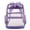 Purple, variant on MuXiKeJi Clothes Clear Backpack, 15 Inch Heavy Duty Transparent School Bookbag with Reflective Strip, Cute Backpack