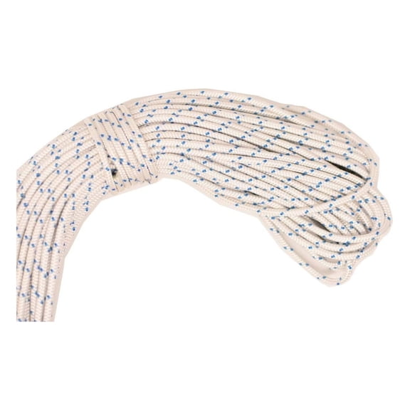 Braided Polyester Rope 1/4 Inch by 100 Feet White Blue White/Blue