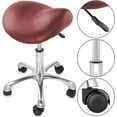 thumbnail image 3 of PetFurnishn Professional Ergonomic Saddle Stool, Burgundy - Adjustable Hydraulic Seat, Rolling Spa Salon, Massage, and Medical Office Chair with Swivel Wheels, 3 of 14
