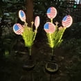 thumbnail image 6 of AuroraX Solar Lights Outdoor 4th of July Flag Light Waterproof LED Stake Decorative Artificial Plantss Pathway Garden Summer Solar Yard Decoration, 6 of 6