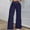 Dark Blue, variant on ZZwxWA Womens Wide Leg Pants Dressy Hollow out High Waist Flare Pant Loose Casual Sexy Aesthetic Club Y2k Trousers