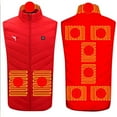 thumbnail image 1 of Heated Vest For Men And Women, Single Button Control 9-Zone USB Electric Heating, Sleeveless Heated Jacket For Winter Outdoor Activities, 1 of 4