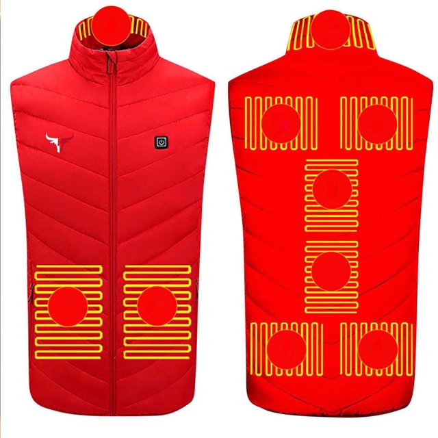 Heated Vest For Men And Women, Single Button Control 9-Zone USB Electric Heating, Sleeveless Heated Jacket For Winter Outdoor Activities