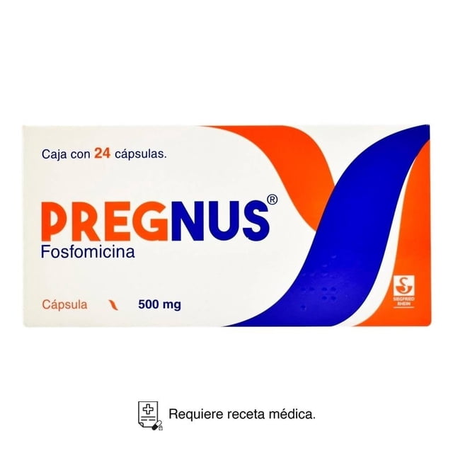 Pregnus Fosfomicina 500 mg 24 cápsulas