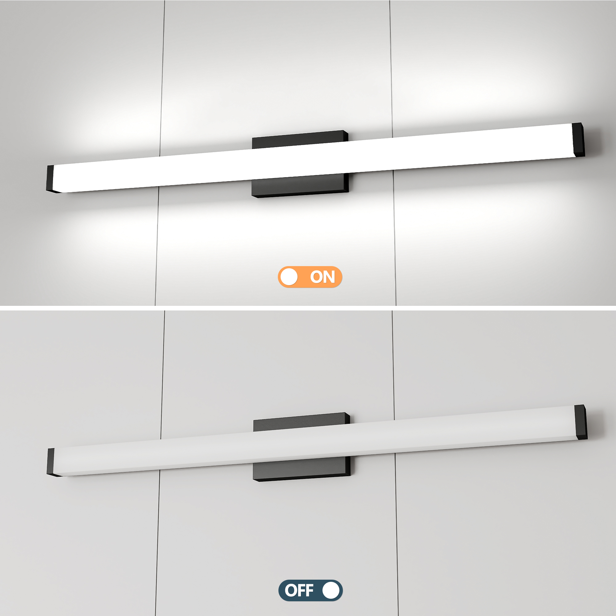 Leumius 41" Bathroom Vanity Light, Over Mirror Bathroom Vanity Light for Mirror Shower Bathroom Hallway Porch Black