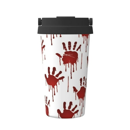 

KLL Bloody Hand 1 Pattern Stainless Steel Vacuum Insulated Tumbler - Carry Insulated Coffee Mug - Reusable Insulated Cold Brew Iced Coffee Cup Thermos