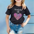 thumbnail image 2 of SOFTCCLO Girls Tshirts Short Sleeve Crewneck Graphic Tees Carnival Print Casual Stylish Festival Wear T-Shirts for Girls Size 10-11Y, 2 of 4
