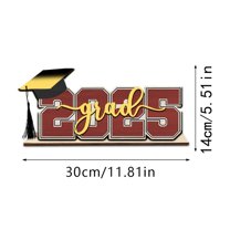 Moocorvic Graduation Decorations 2025 Wooden Graduation Signature Sign, Party Supplies Grad Signature Board with Grad Cap