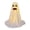 #3-White【1x 1 Ghost Ornament】, variant on Round Eye Fangs Fabric Ghost Ornament, White Cloth Standing Prop with Hidden Support, Halloween Porch Tabletop Decor for Family Party, Gentle Warm, Lazyguy