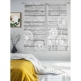 thumbnail image 3 of White Dandelion Sheer Curtains 72 Inch Length 2 Panels Set Window Treatments, Spring Flowers Plants Vintage Gray Wood Rod Pocket Semi Curtains for Living Room/Bedroom/Kitchen Décor, 104"W x 72"L, 3 of 7