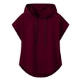 thumbnail image 5 of Hooded Tank Top for Men Sleeveless Drawstring Hooded Tank Tops Workout Loose Fit Gym Training Bodybuilding Muscle Shirts T Shirt,Red 3XL, 5 of 6
