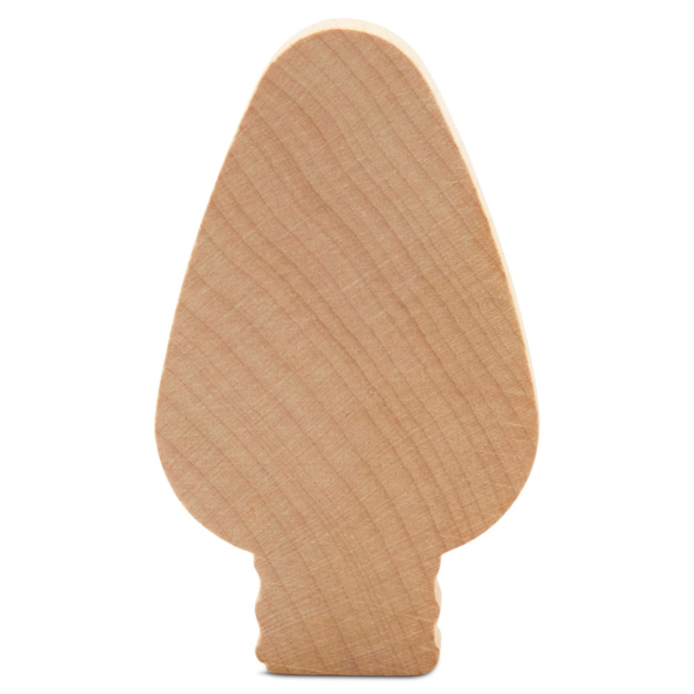 Wood Light Bulb Ornaments 2-3/4-inch, Pack of 50 Christmas Tiered Tray Decor for Bulletin Board Decoration & Crafts, by Woodpeckers