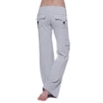 thumbnail image 6 of Dezsed Womens Yoga Sweatpants Comfy Loose Casual Wide Leg Lounge Joggers Pants Workout Out Leggings Stretch Waist Button Yoga Gym Pants with Pockets, 6 of 6