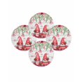 thumbnail image 7 of 13 Inch Round Placemats Set of 4, Red Gnomes Non Slip Heat Insulation PP Table Mats, Valentine Roses Love Leaves Wood Rustic Washable Place Mats for Kitchen Dining Party Table Decor, 7 of 7