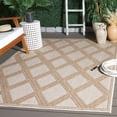 thumbnail image 2 of SAFAVIEH Martha Stewart Global Diamond Indoor/Outdoor Area Rug, Beige/Brown, 4' x 6', 2 of 7